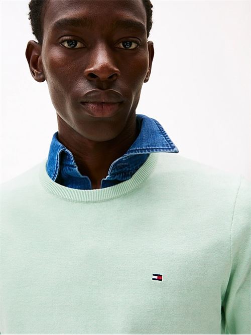 essential ssnl cotton crew neck TOMMY HILFIGER | MW0MW39999MRE